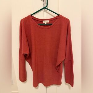 Dolman long sleeve top Coral
